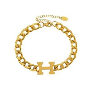 Fashion chain letter H titanium steel bracelet